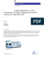 Iron Ore Sample Analysis in The Presence of High Dissolved Solids Using The Optima ICP