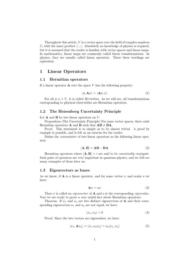 Braket PDF Wave Function Hamiltonian (Quantum Mechanics)