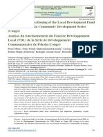 Analysis of The Functioning of The Local Development Fund (FDL) of The Pokola Community Development Series (Congo)