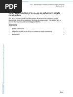 Determination of Moments On Columns in Simple Construction