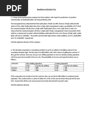 Questions on Decision Tree