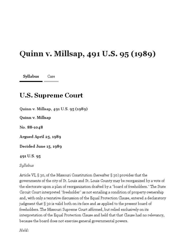 Quinn v. Millsap 491 U.S. 95 (1989) Justia US Supreme Court Center