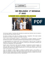  ATIVIDADE DE RELIGIÃO  LÍDERES RELIGIOSOS
