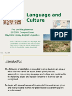 Language - Culture - Introduction