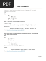 DA Form 5501 Female Body Fat Worksheet | PDF | Waist | Adipose Tissue