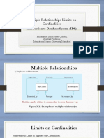 Multiple Relationships Limits On Cardinalities: Introduction To Database System (IDS)