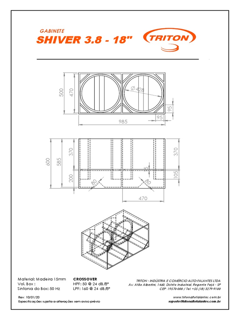 トリトーン ページ Especificações do Gabinete Shiver 3.8 | PDF