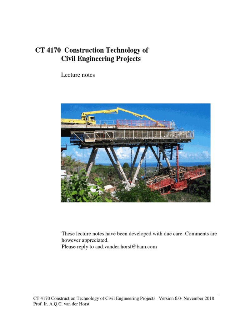 Construction Technology of Civil Engineering Projects | PDF ...