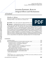 DIETARY CONJUGATED LINOLEIC ACID IN HEALTH - Physiological EFFEcts and Mechanism of Action