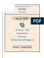 BTS-DSI. Module 8 - SGBDR. Transact SQL Procedures Curseurs Déclencheurs (Triggers) - PDF Téléchargement Gratuit