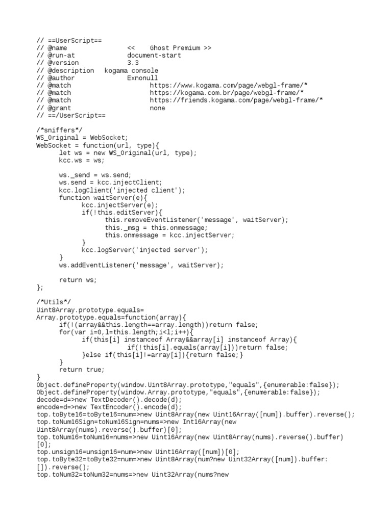 Kogama Console Script | PDF | Cyberspace | Computer Engineering