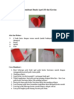 Cara Membuat Buah Apel 3D Dai Kertas