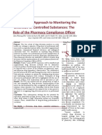 A Novel Approach To Monitoring The Diversion of Controlled Substances: The Role of The Pharmacy Compliance Officer