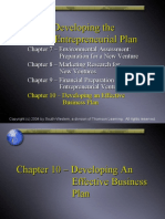 10-0 - Developing an Effective Business Plan