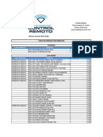 Lista de precios mayoristas de productos electrónicos