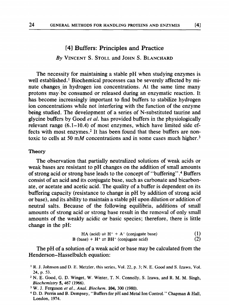 Buffers - Principles and Practice | PDF | Buffer Solution | Acid ...