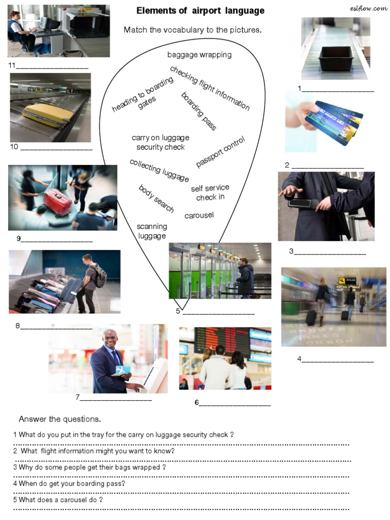 Airport Vocabulary and Procedures Guide | PDF | Baggage