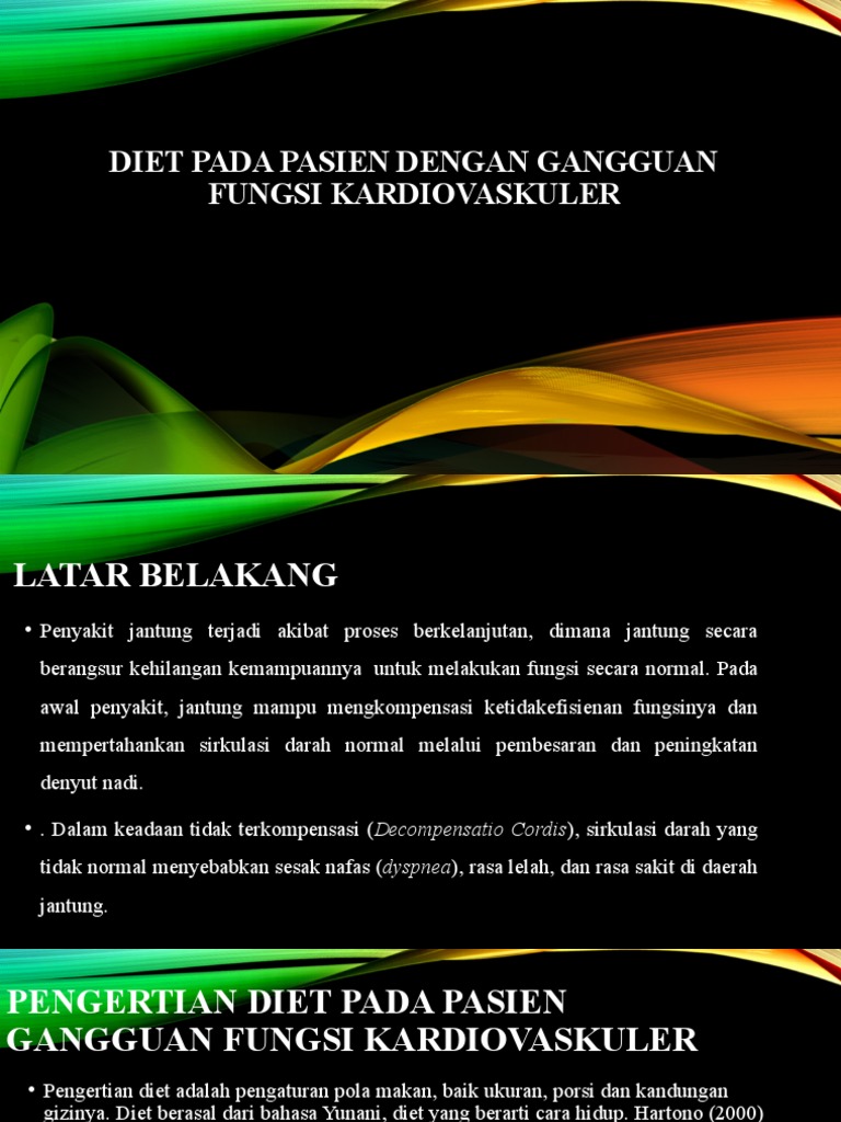 Diet Pada Pasien Dengan Gangguan Fungsi Kardiovaskuler | PDF | Gaya Hidup