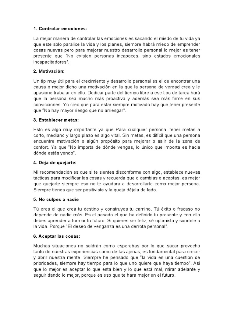 Claves para el Crecimiento Personal | PDF | Autoestima | Las emociones
