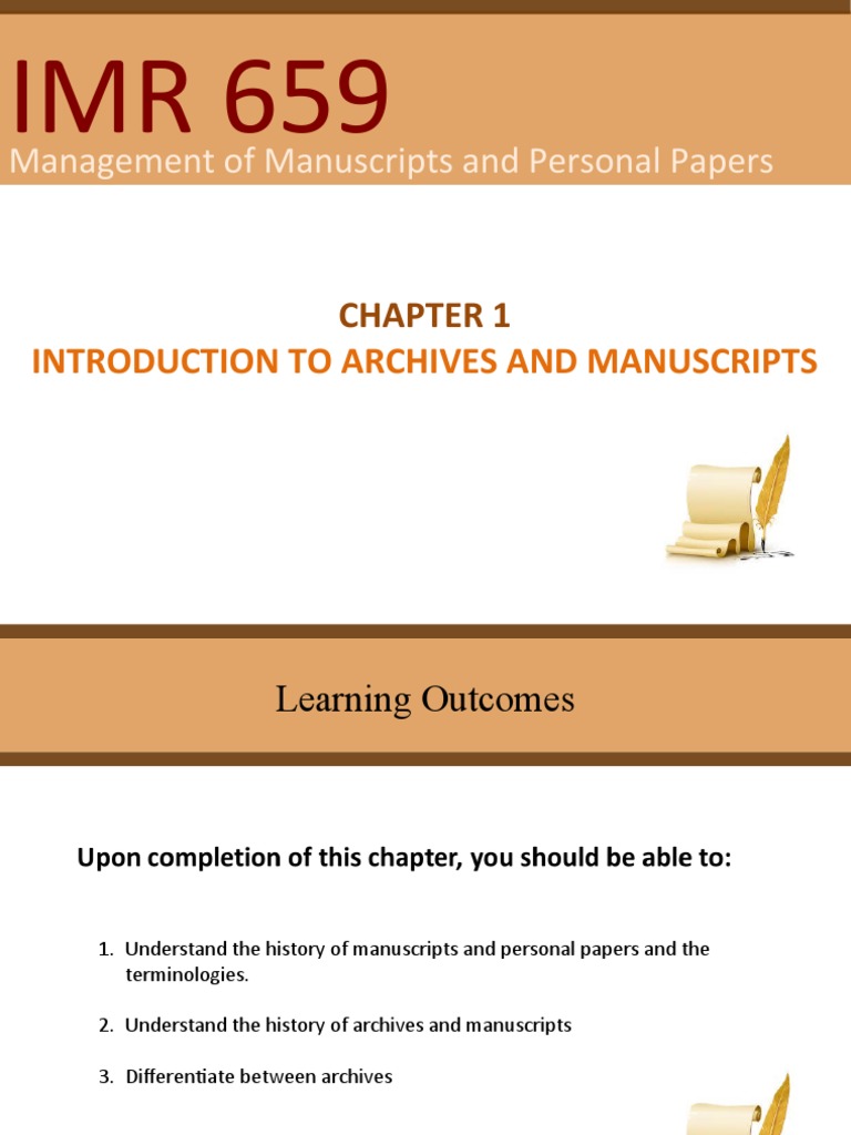 Managing Manuscripts and Archives | PDF | Papermaking | Archive