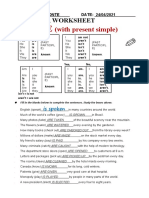 Passive Voice Grammar Worksheet