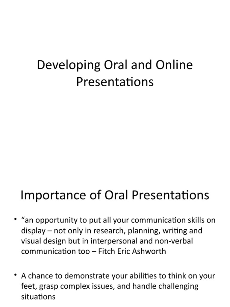 Mastering Oral and Online Presentations | PDF | Body Language | Human ...