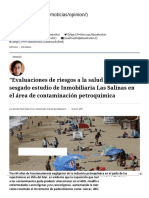 “Evaluaciones de riesgos a la salud humana”_ el sesgado estudio de Inmobiliaria Las Salinas en el área de contaminación petroquímica - El Mostrador