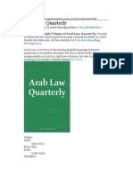 Bashar H. Malkawi, Arab Law Quarterly Editorial Board