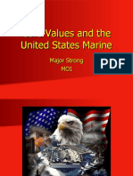 Core Values and The United States Marine