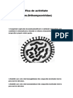 Fisa de Activitate Virusologie-Fam. Orthomyxoviridae