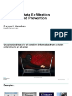 Enterprise Data Exfiltration Detection and Prevention: Pratyusa K. Manadhata