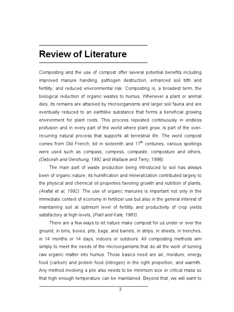 literature review about agriculture