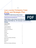 Walt Disney Company Case Study and Strategic Plan