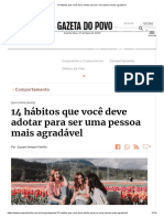 14 Hábitos Que Você Deve Adotar para Ser Uma Pessoa Mais Agradável