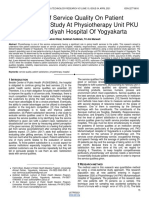 Impact of Service Quality On Patient Satisfaction A Study at Physiotherapy Unit Pku Muhammadiyah Hospital of Yogyakarta