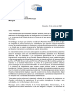 Carta a Daniel Ortega