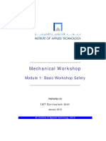 Mechanical Workshop: Module 1: Basic Workshop Safety