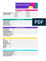 1 Page Product Marketing Plan Template