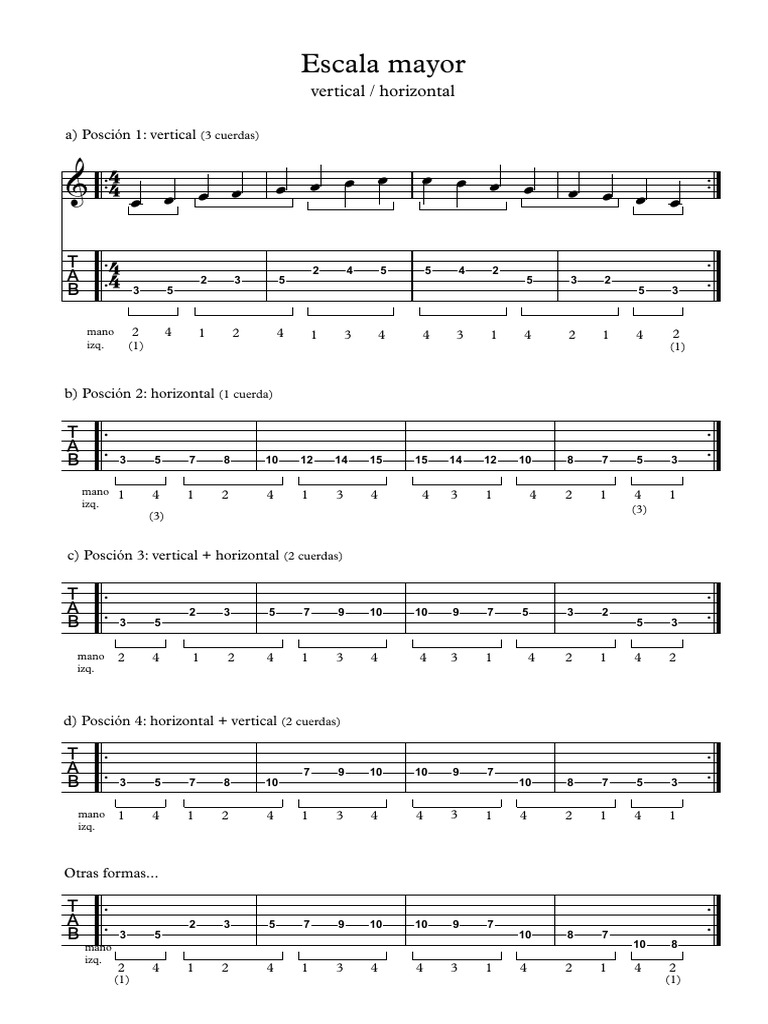 Escala Mayor - Vertical Horizontal GT - Partitura Completa | PDF