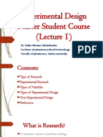 Experimental Design Lec 1