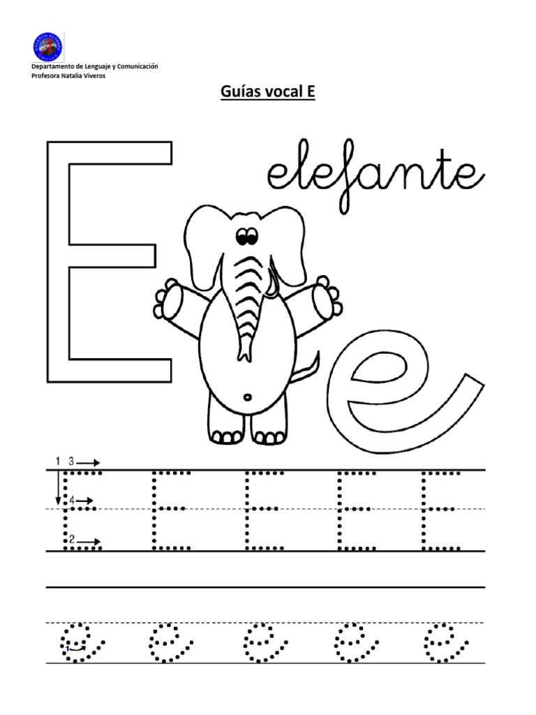 Actividades con la Vocal E para Niños | PDF | Artes del Lenguaje y ...