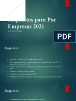 Requisitos para Pac 2021