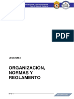 Organización, Normas y Reglamentos