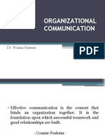 Organizational Communication: Dr. Wasim Hassan