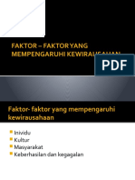 Faktor - Faktor Kewirausahan