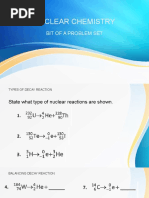 Nuclear Chemistry: Bit of A Problem Set