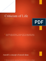 Criticism of Life