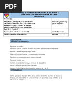 FORMATO GUIA DE APRENDIZAJE.IED EL PUEBLO No. 3 Semana 8-12 de marzo ULTIMO
