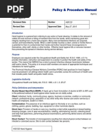 Policy & Procedure Manual: Hand Hygiene