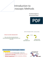 2 Introduction To Spectroscopic Methods: Text Book (Chapter 6) Instrumental Analysis